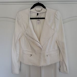 WHBM White Tweed Jacket